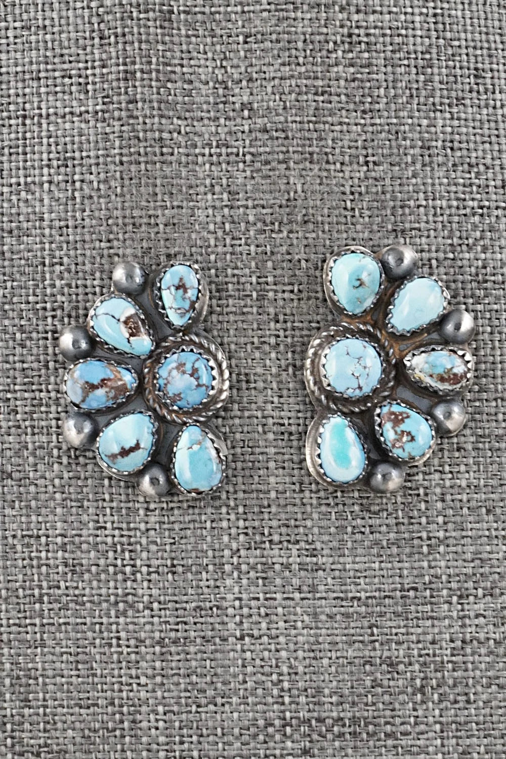 Turquoise & Sterling Silver Earrings - Phil Garcia