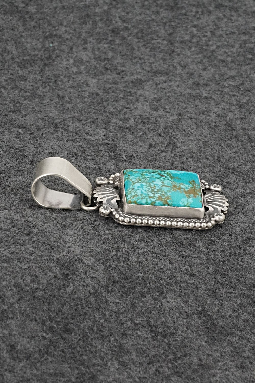 Turquoise & Sterling Silver Pendant - Darrin Livingston