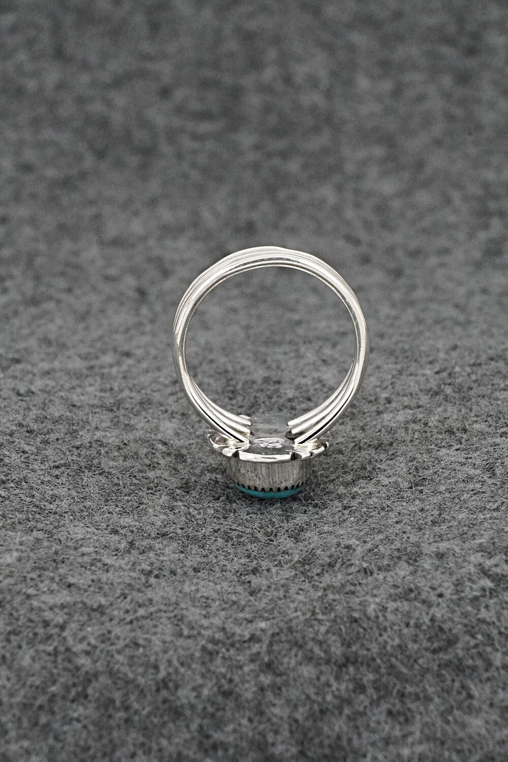 Turquoise & Sterling Silver Ring - Leona Delgarito - Size 6.25