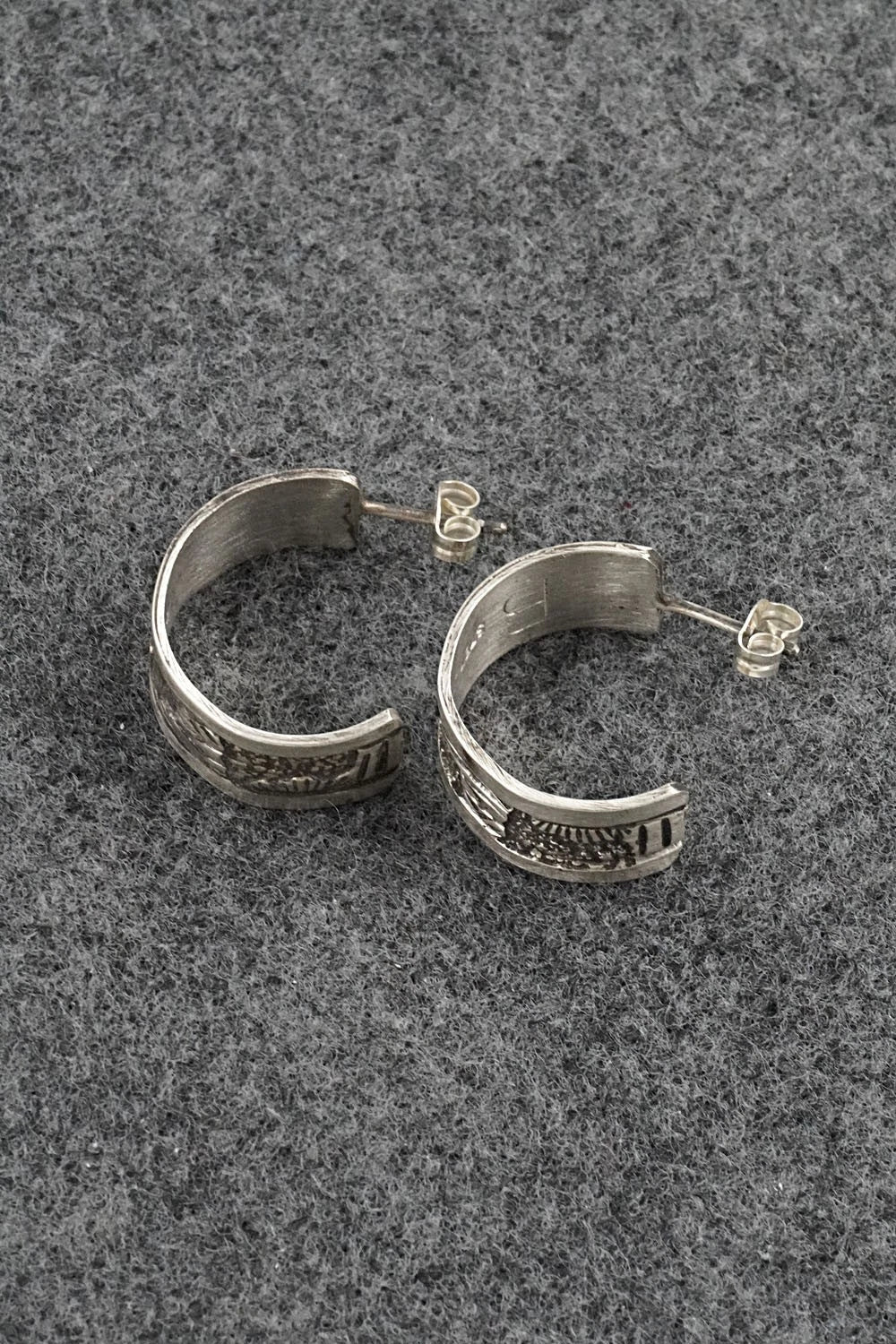 Sterling Silver Hoop Earrings - Elaine Becenti