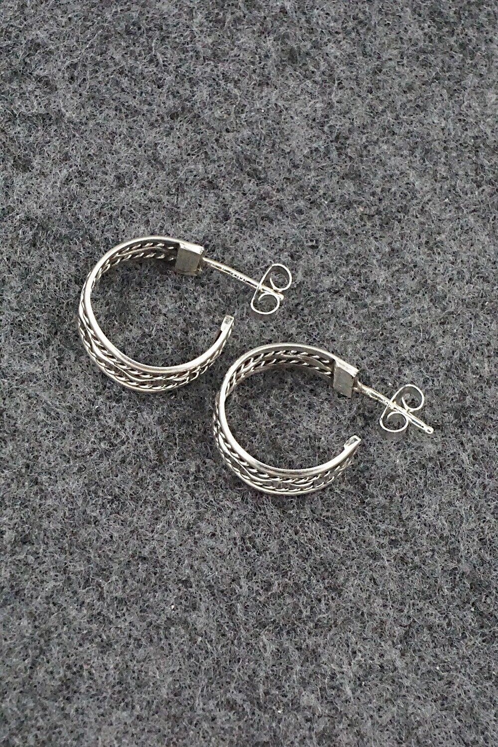 Sterling Silver Hoop Earrings - Elaine Tahe