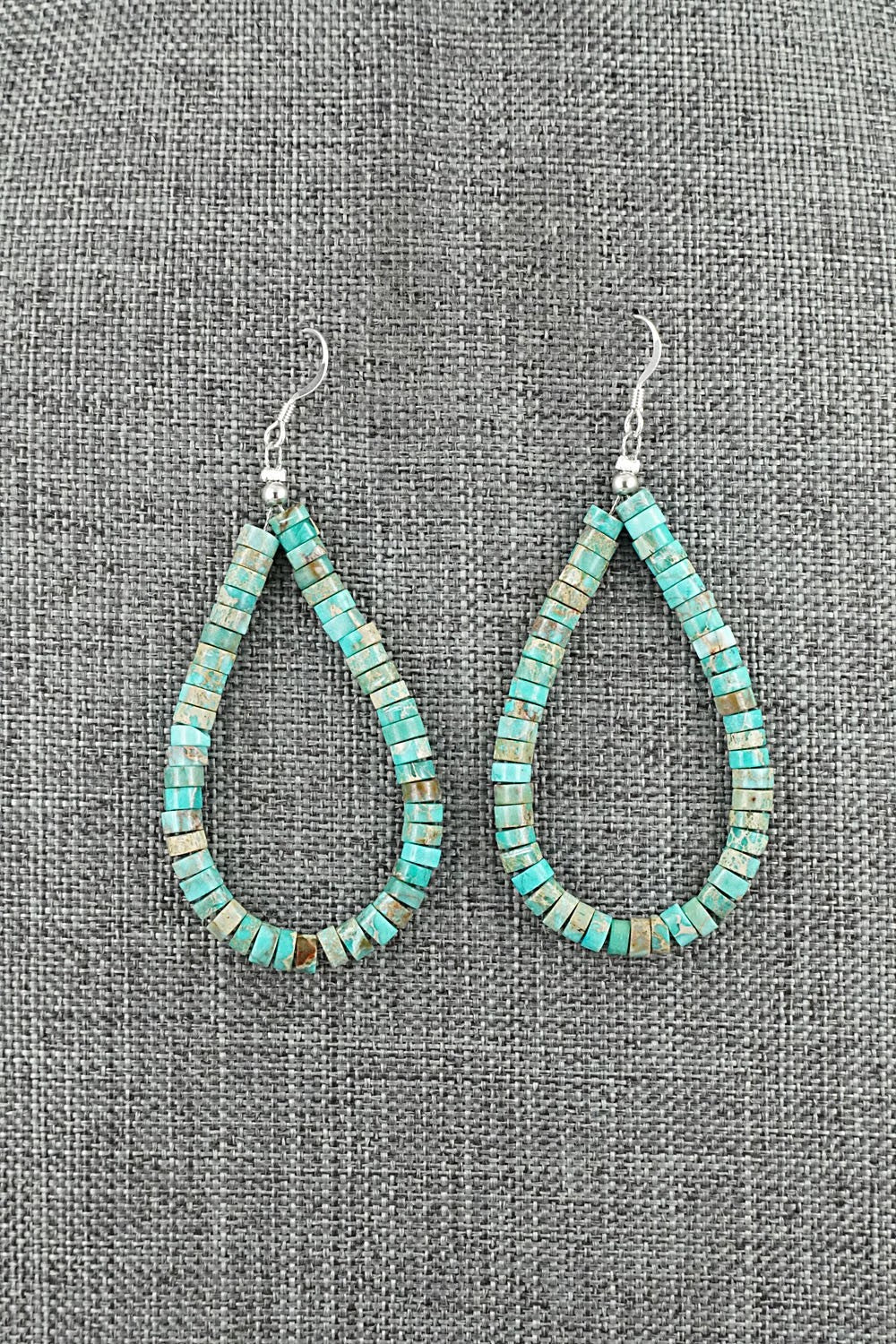 Turquoise & Sterling Silver Earrings - Doreen Jake