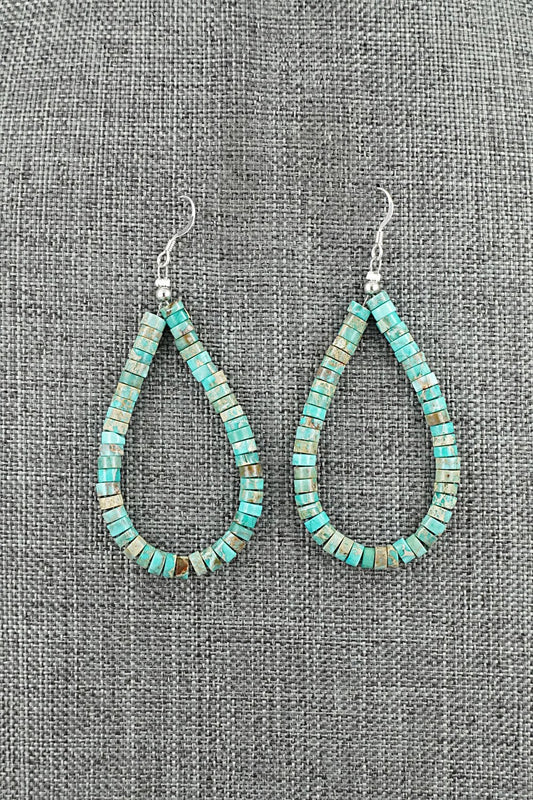 Turquoise & Sterling Silver Earrings - Doreen Jake