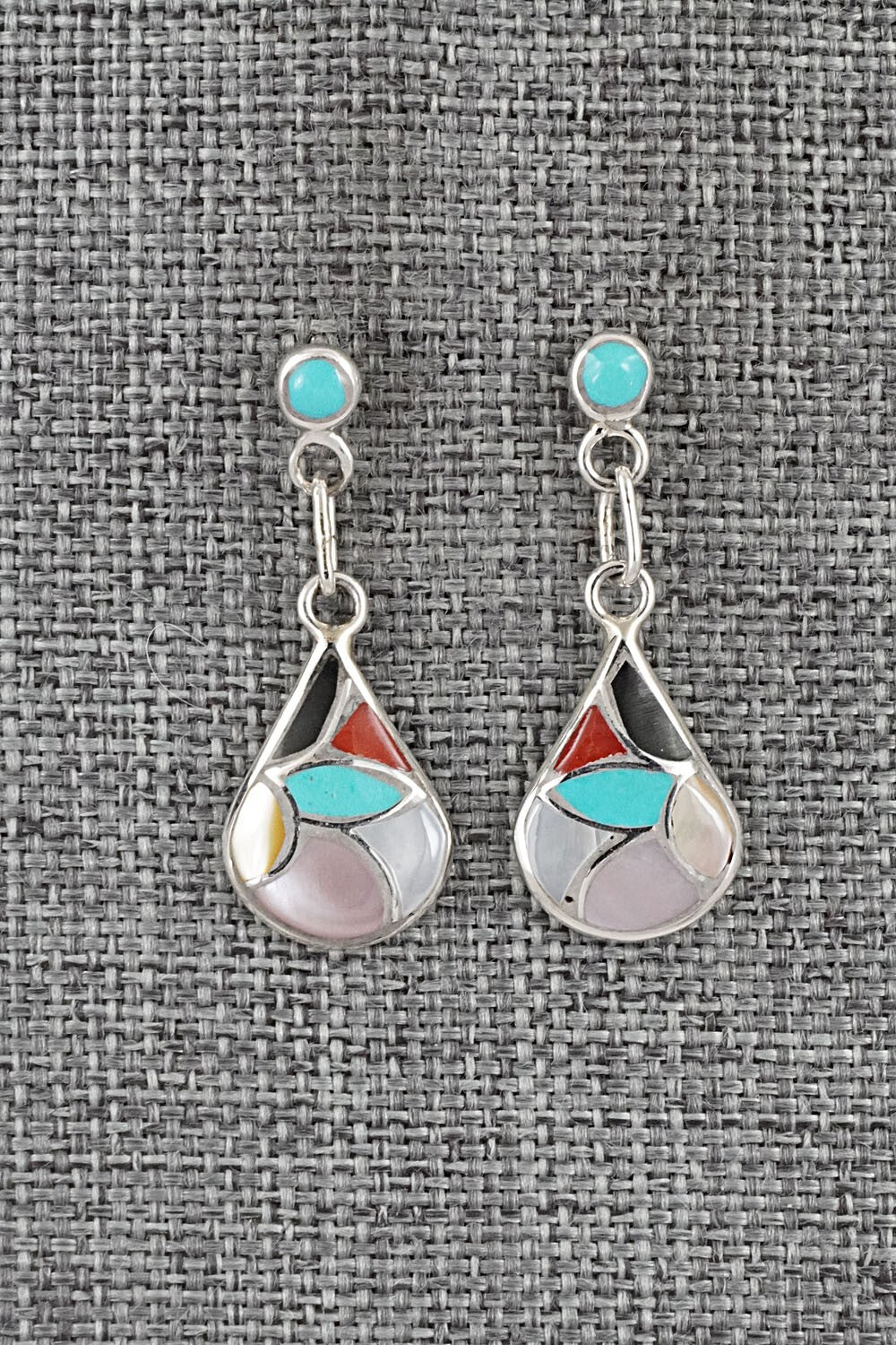 Multi-Stone & Sterling Silver Earrings - Orena Leekya