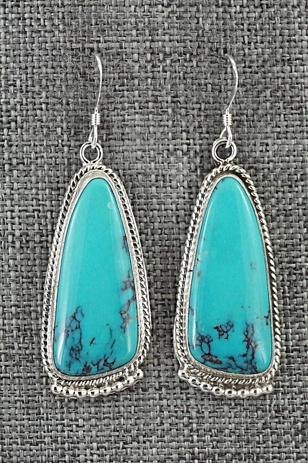 Turquoise & Sterling Silver Earrings - Verley Betone