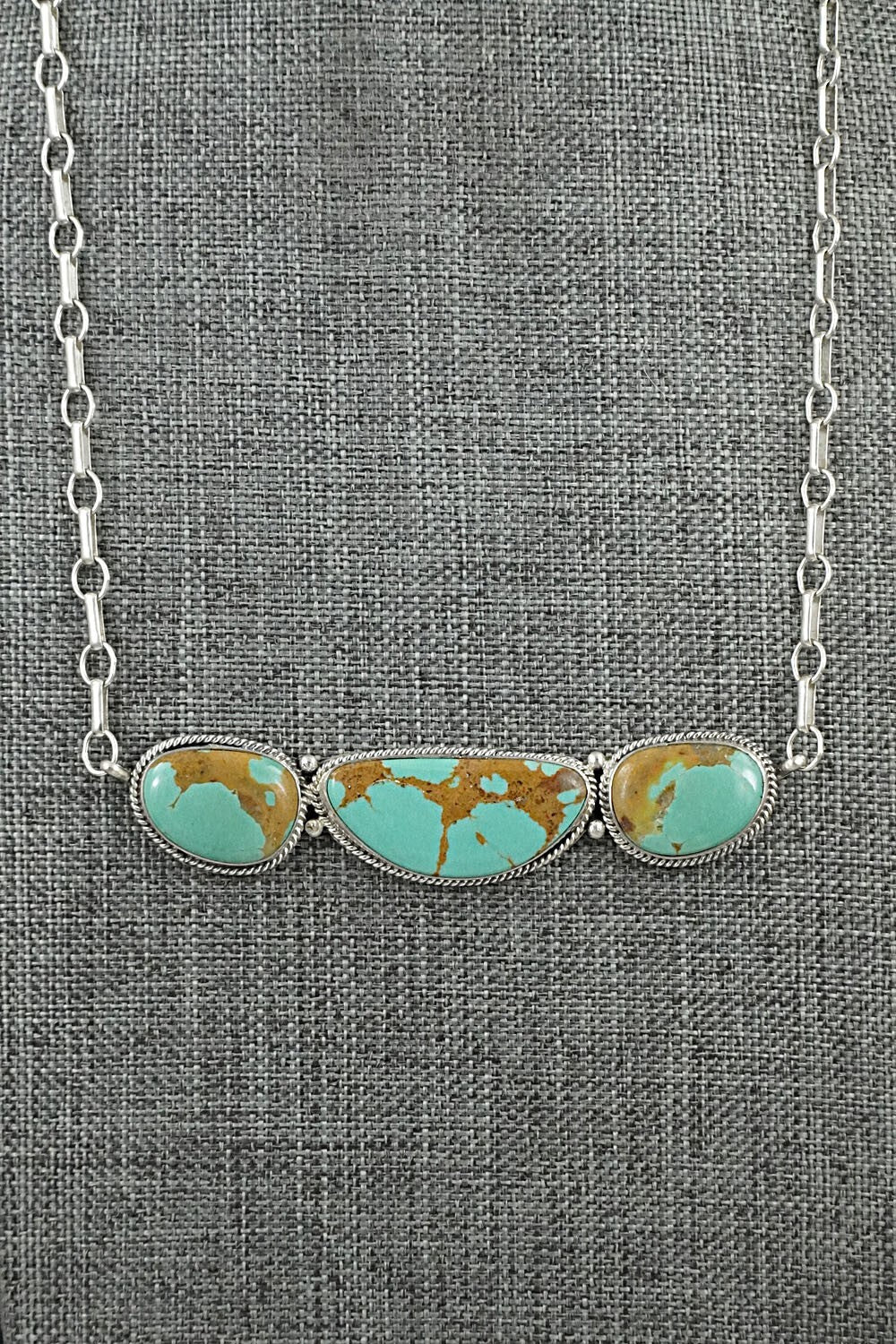 Turquoise & Sterling Silver Necklace - Rena Begay