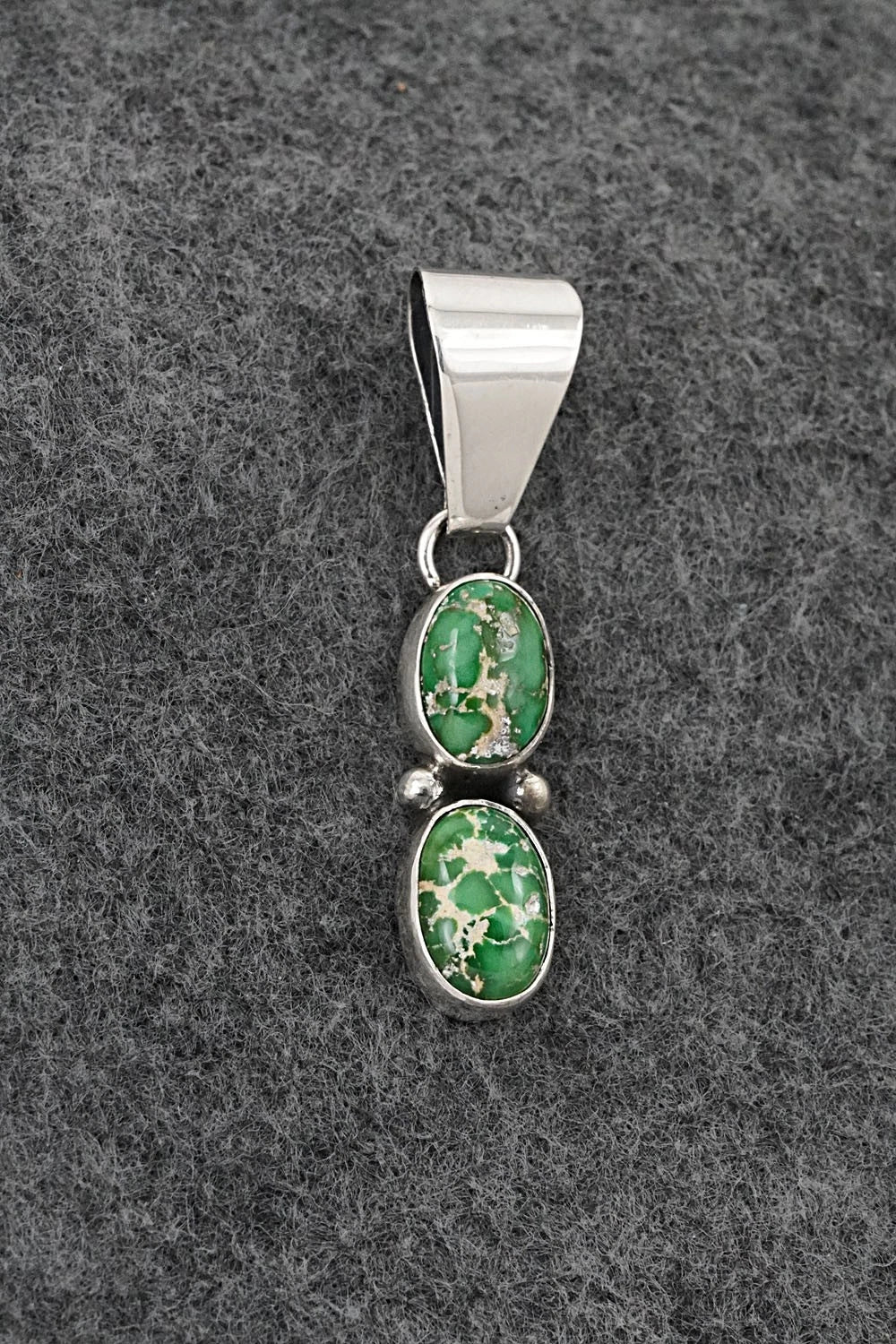 Turquoise & Sterling Silver Pendant - Eugene Gruber