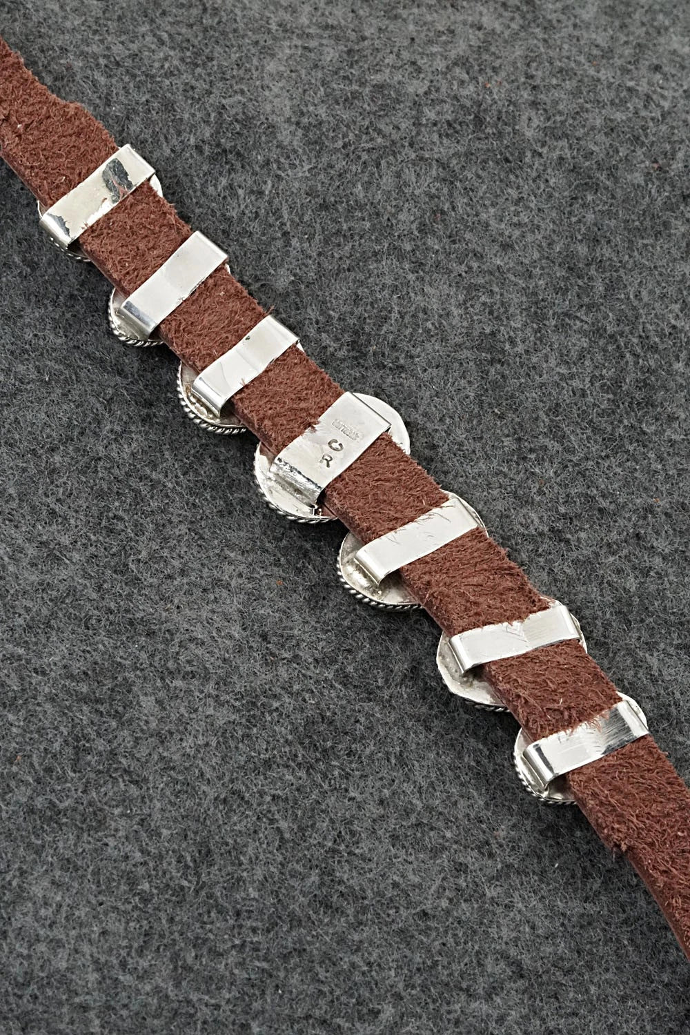 Turquoise, Sterling Silver & Leather Bracelet - Rosita Charlie