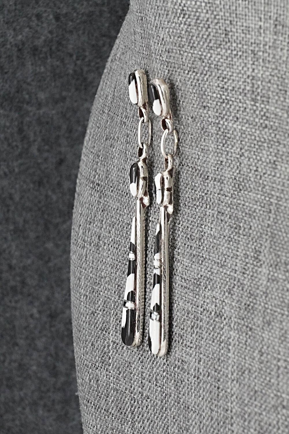 White Buffalo & Sterling Silver Earrings - Terrance Panteah