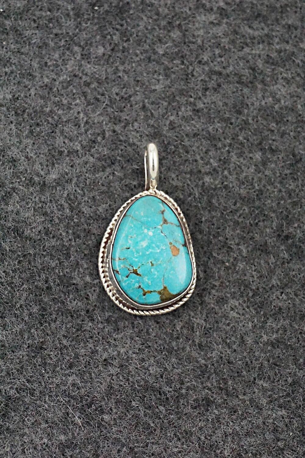 Turquoise & Sterling Silver Pendant - Ernest Hawthorne