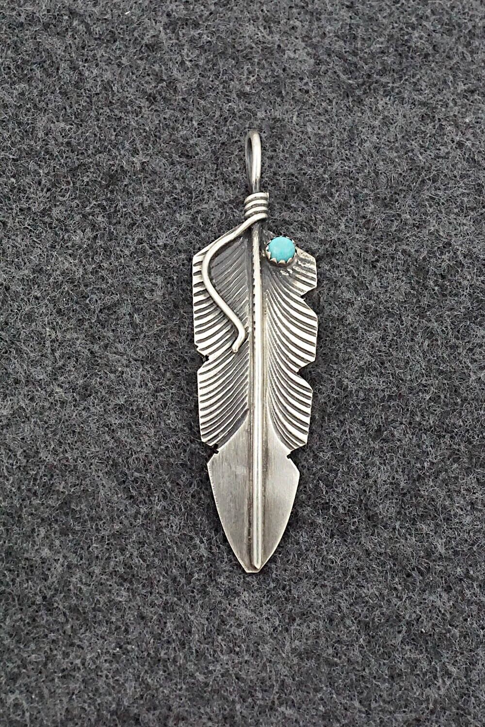 Turquoise & Sterling Silver Pendant - Chris Charley