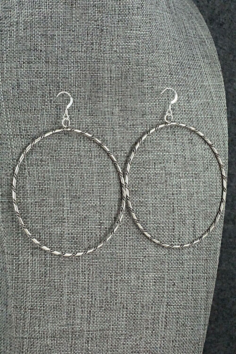 Sterling Silver Hoop Earrings - Katrina Tsosie