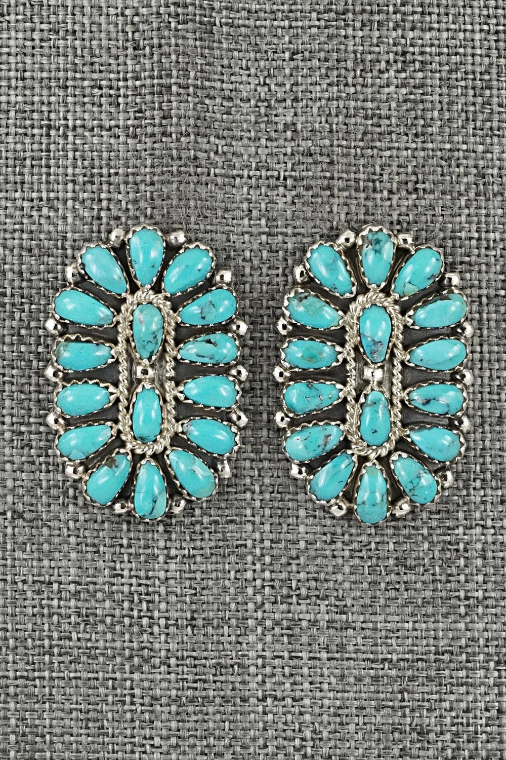Turquoise & Sterling Silver Earrings - Gerald Mitchell
