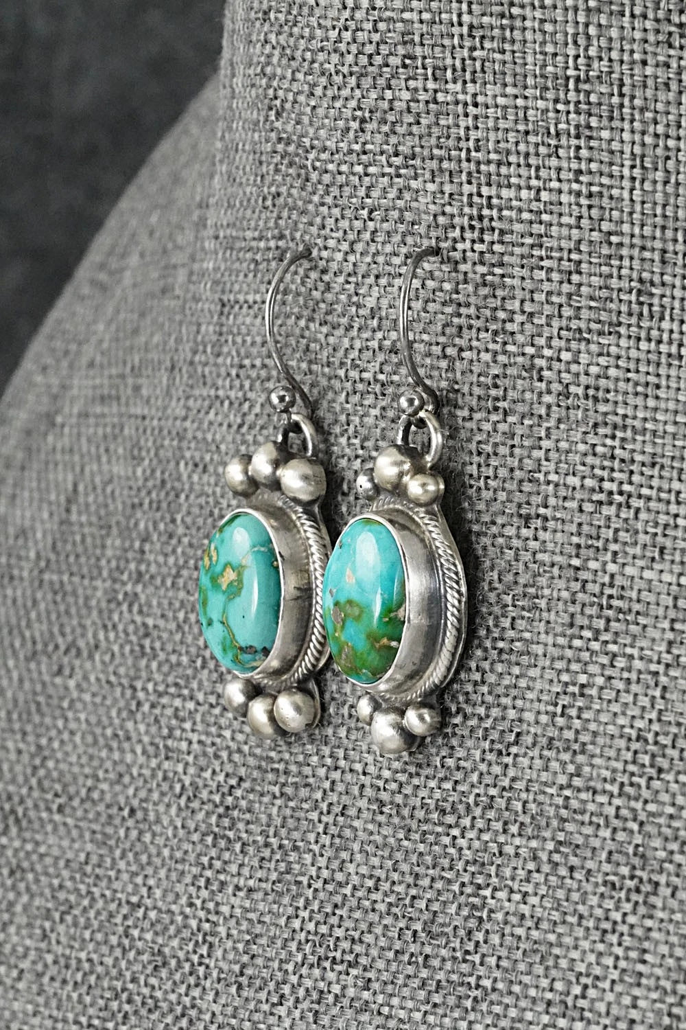 Turquoise & Sterling Silver Necklace and Earrings Set - Kathleen Livingston