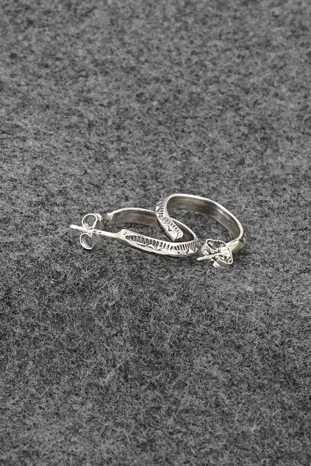 Sterling Silver Hoop Earrings - Elaine Tahe