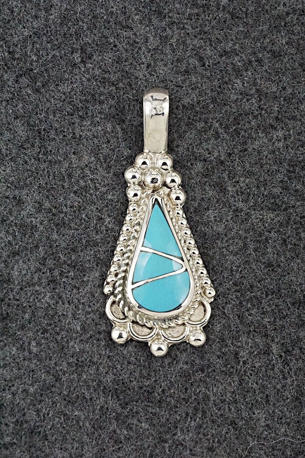 Turquoise & Sterling Silver Pendant - Juanita Yatsatie