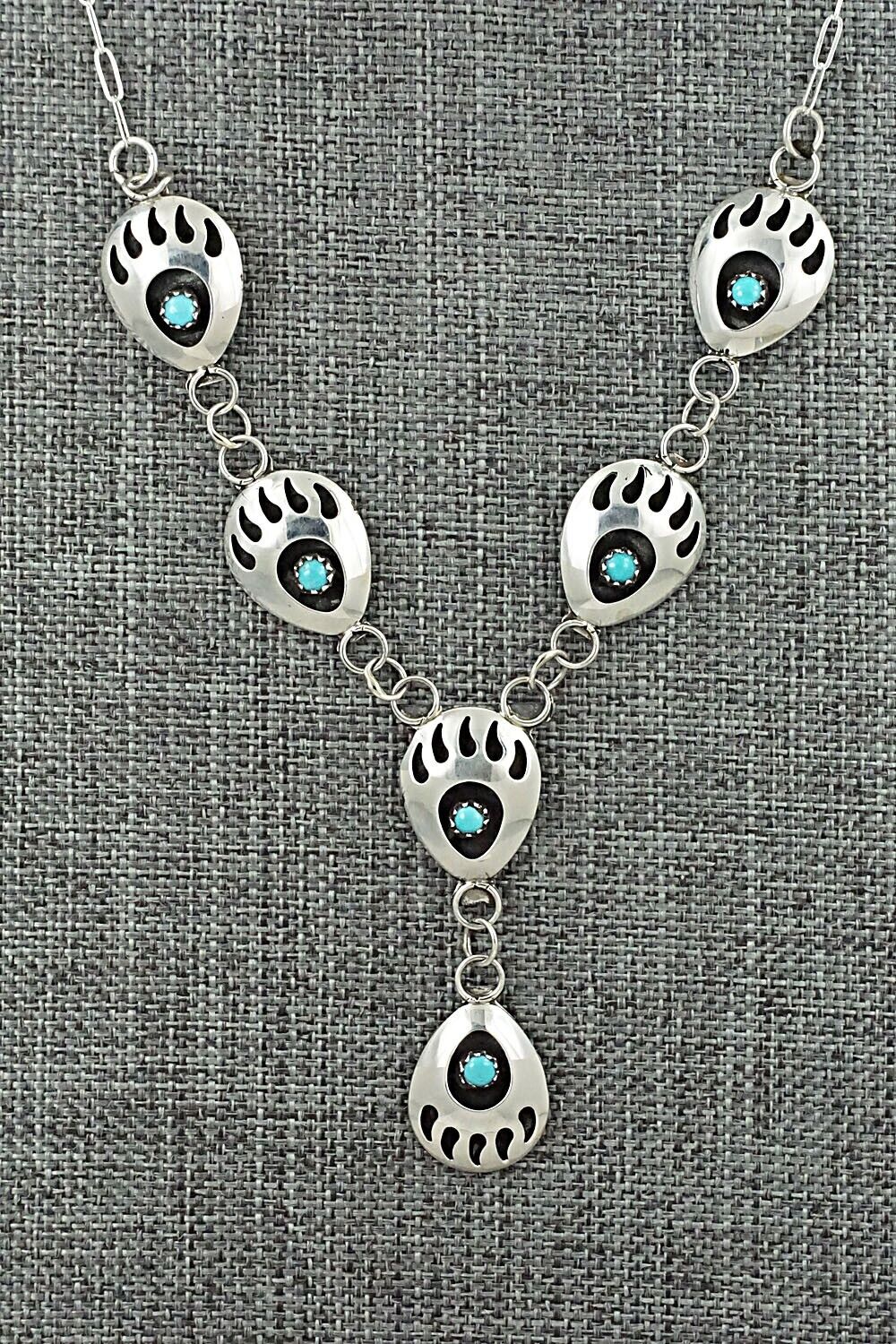 Turquoise & Sterling Silver Necklace - Leta Parker