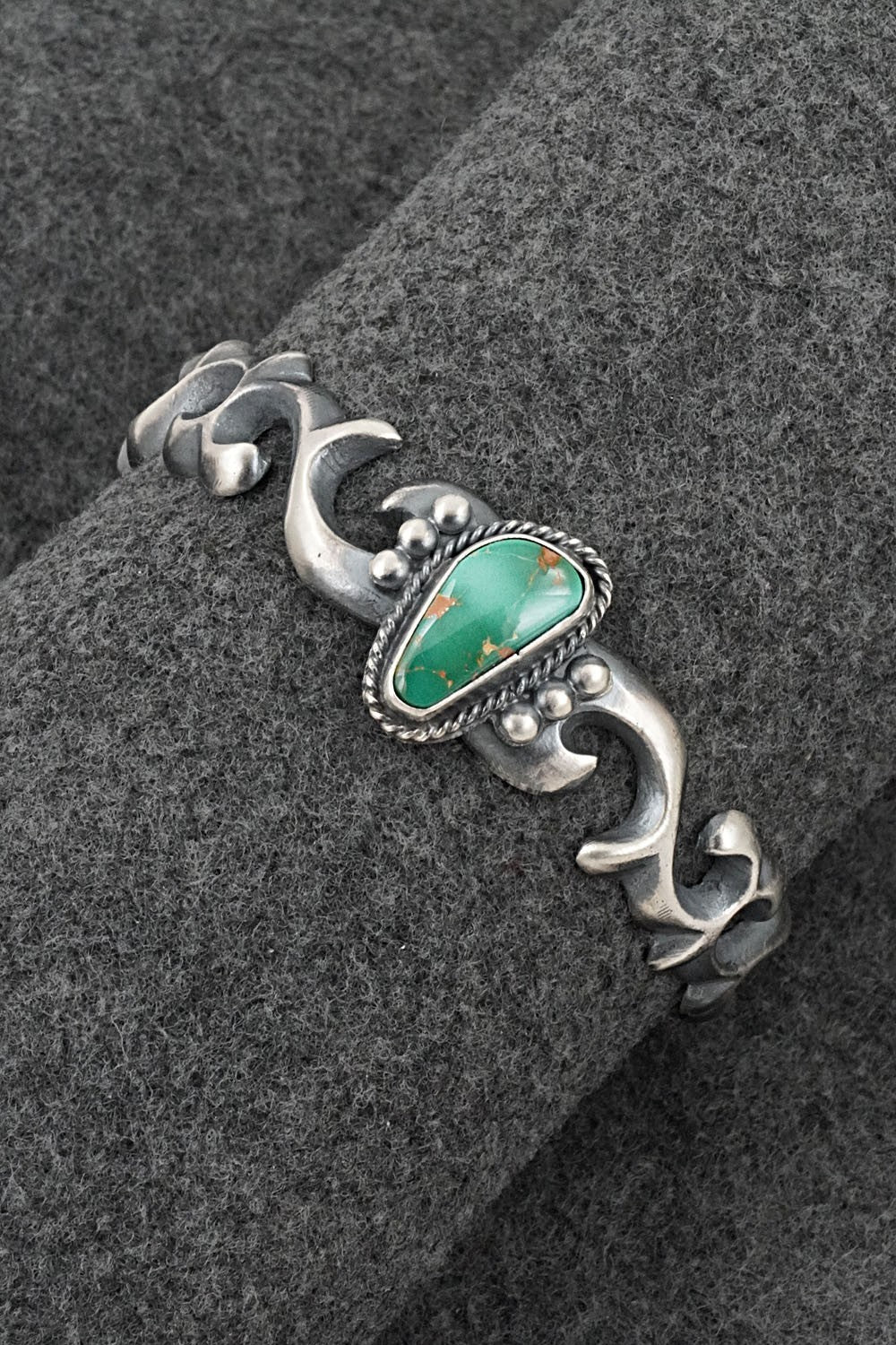 Turquoise & Sterling Silver Bracelet - Harrison Bitsue