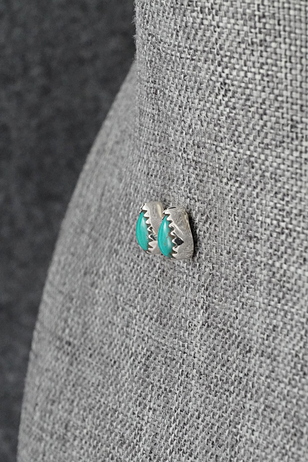 Turquoise & Sterling Silver Earrings - Gerald Joe