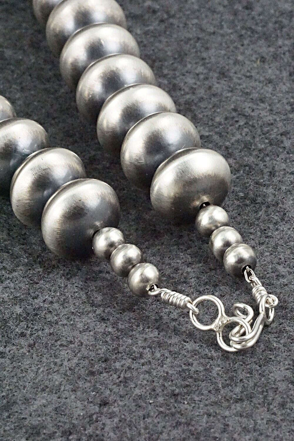 Sterling Silver Navajo Pearl Necklace 24" - Bryannen Halwood