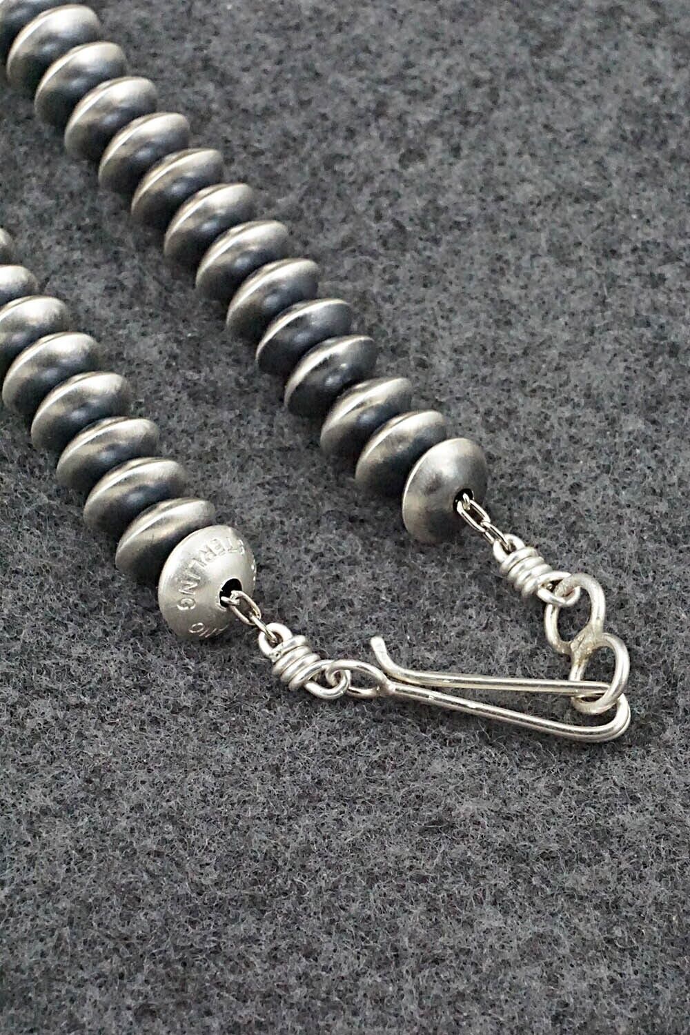 Sterling Silver Navajo Pearl Necklace 14" - Bryannen Halwood