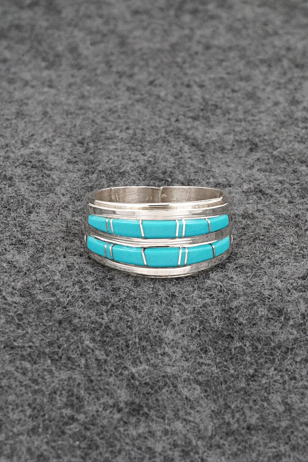 Turquoise & Sterling Silver Ring - Wilbert Muskett Jr. - Size 9.5