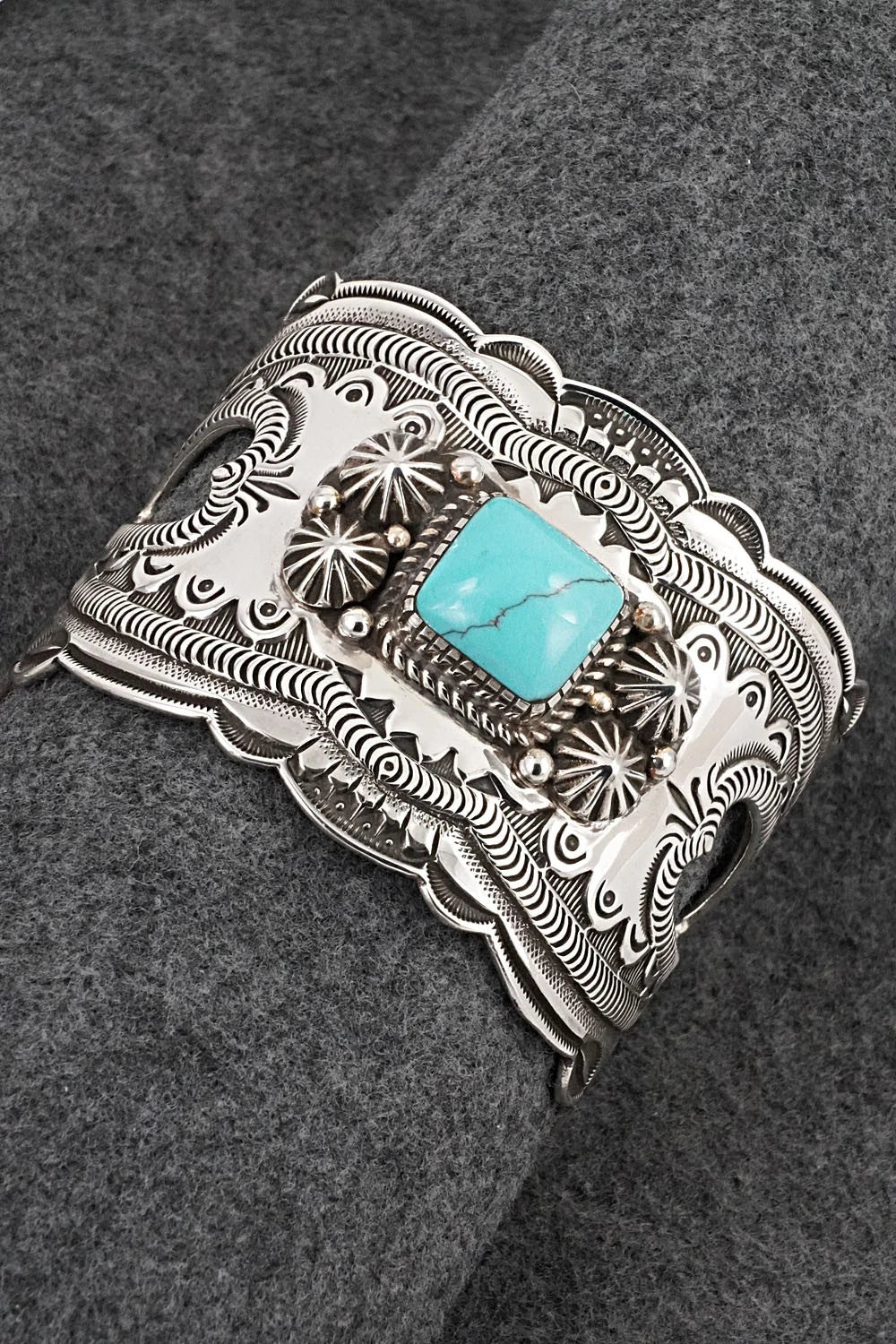 Turquoise & Sterling Silver Bracelet - Roland Dixson