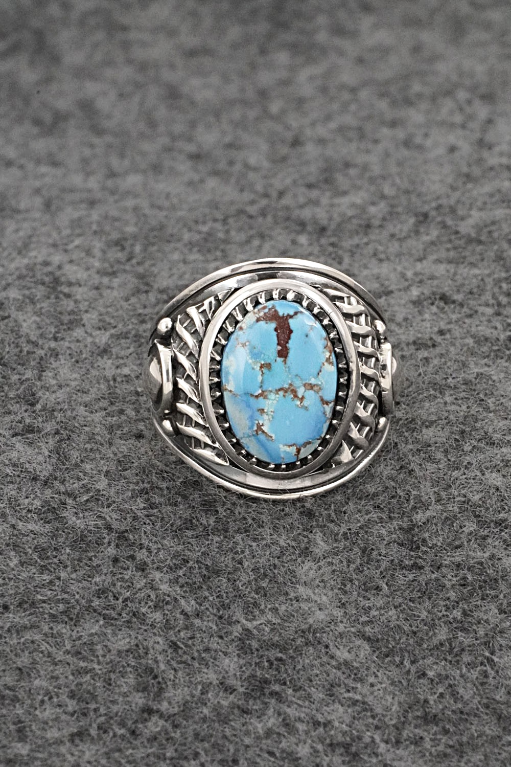Turquoise & Sterling Silver Ring - Derrick Gordon - Size 8