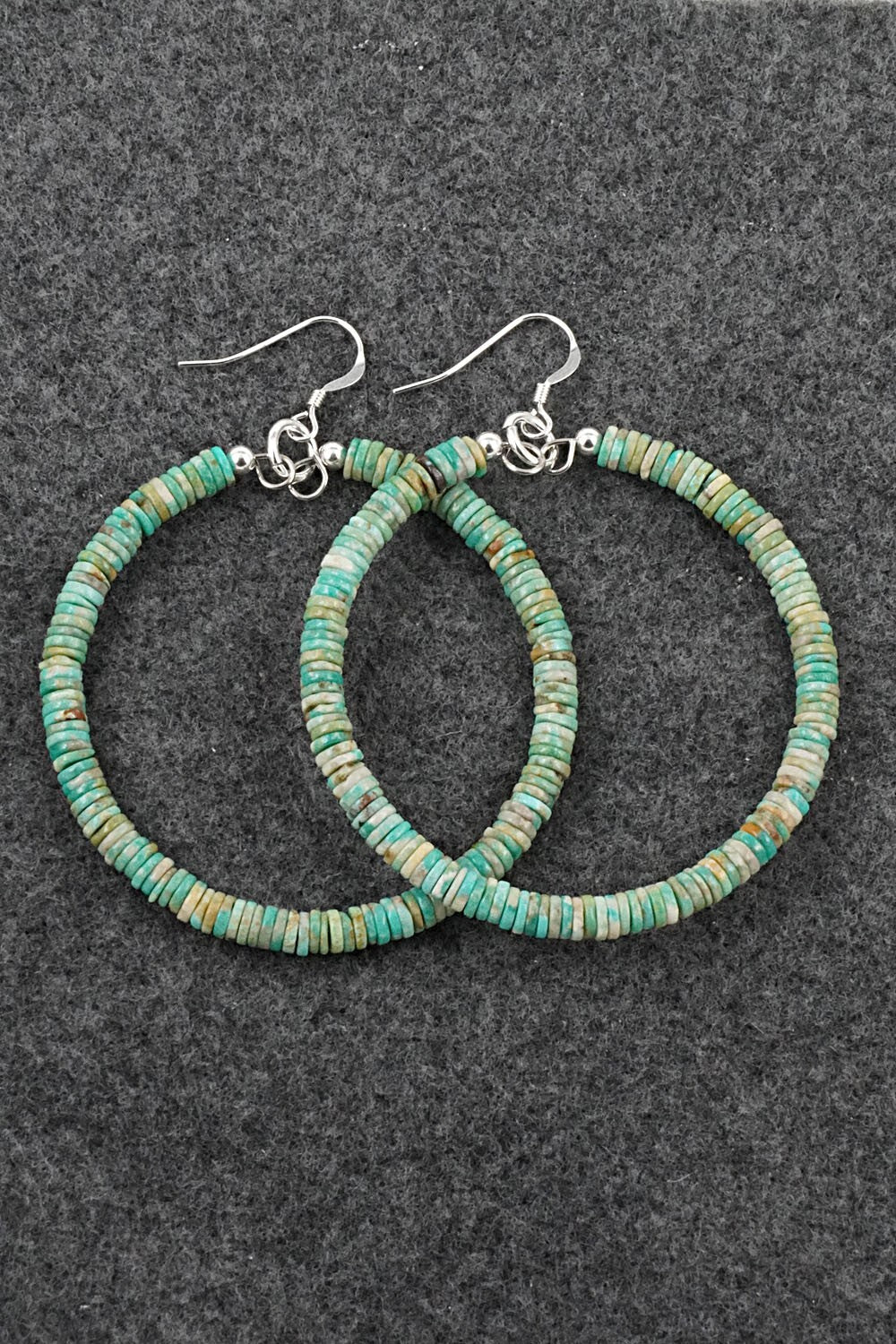Turquoise & Sterling Silver Earrings - Doreen Jake