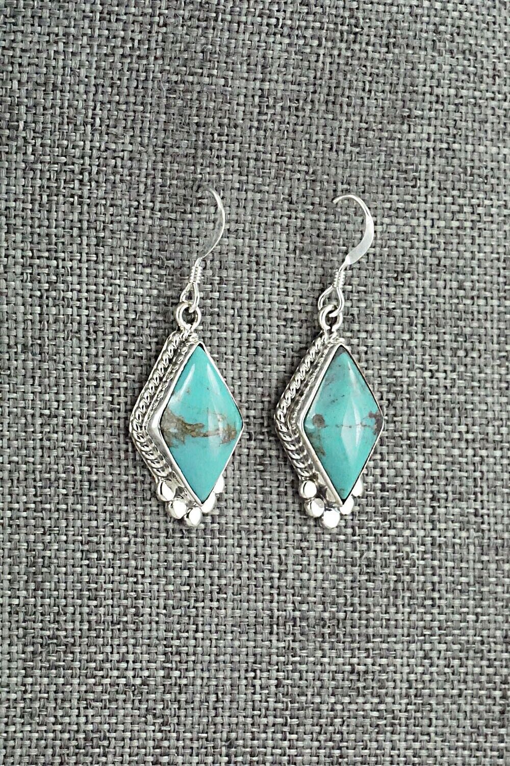 Turquoise & Sterling Silver Earrings - Gary Shorty