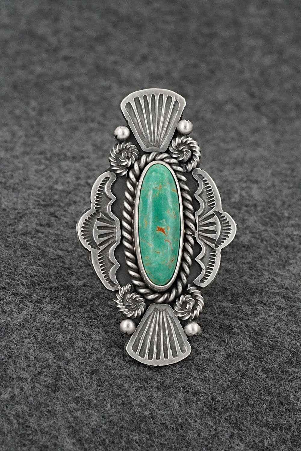 Turquoise & Sterling Silver Ring - Michael Calladitto - Size 10