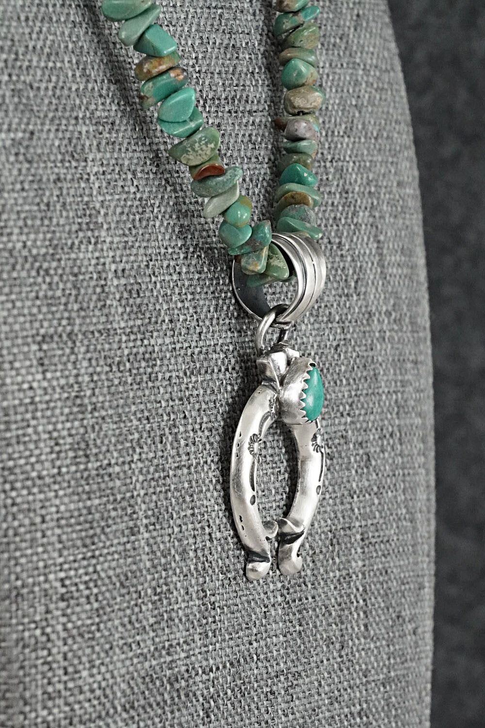 Turquoise & Sterling Silver Necklace 18" - Louise Joe