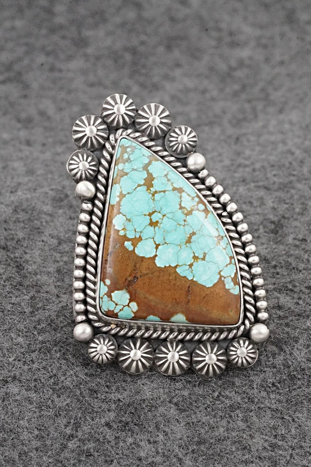 Turquoise & Sterling Silver Ring - Michael Calladitto - Size 7.5