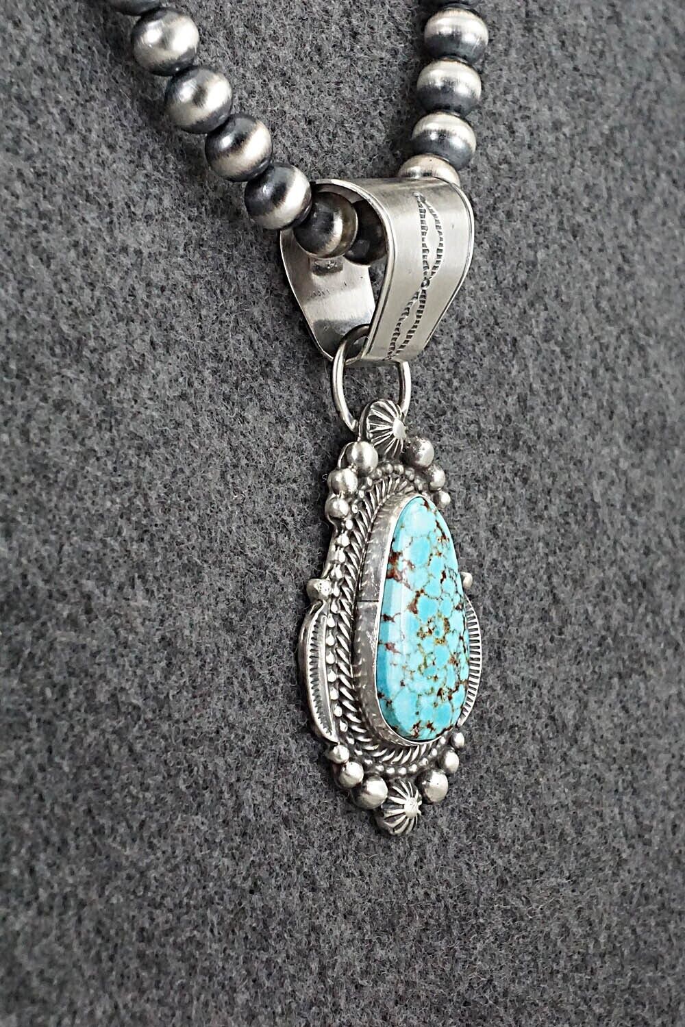 Turquoise & Sterling Silver Necklace - Tom Lewis