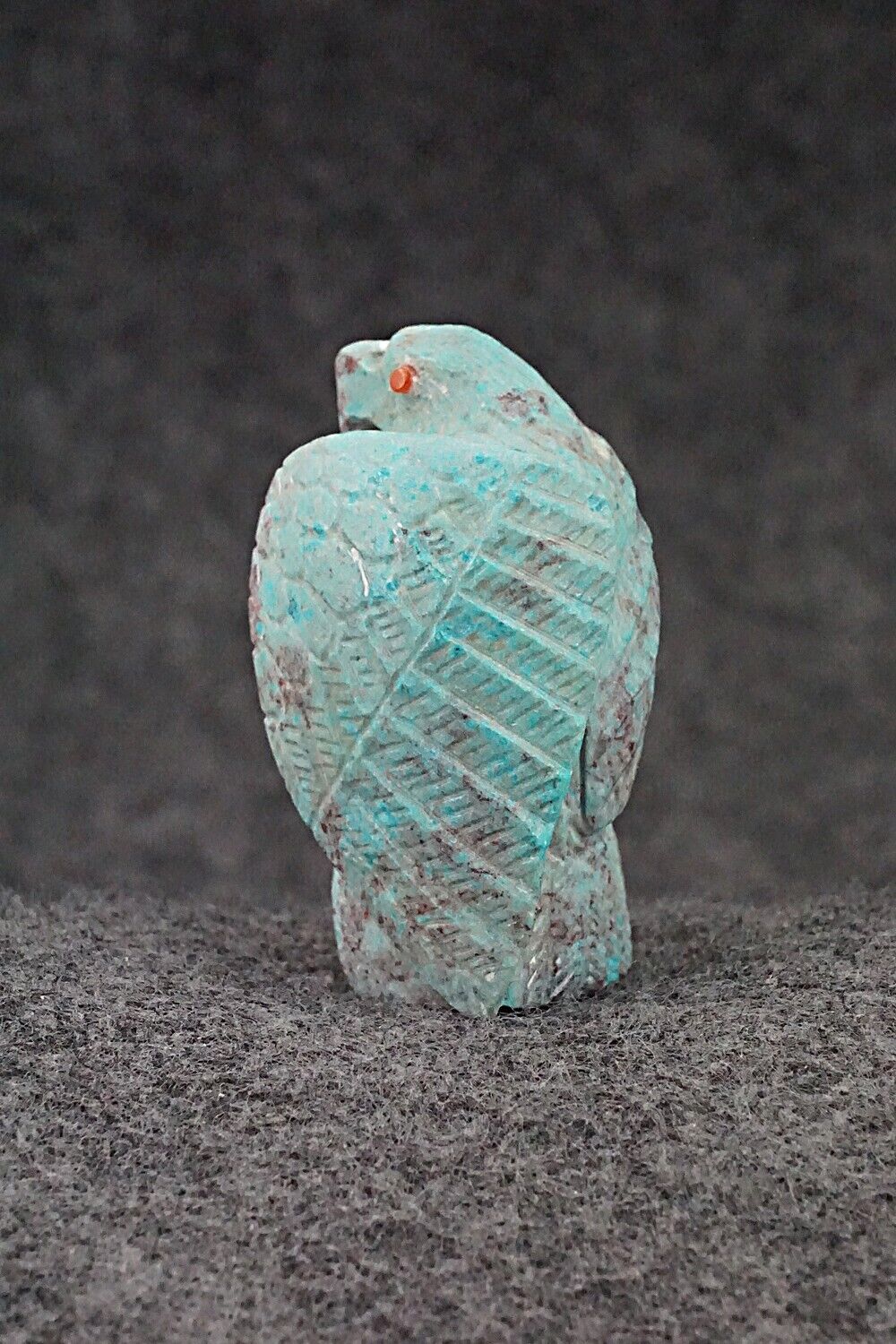 Eagle Zuni Fetish Carving - Derrick Kaamasee