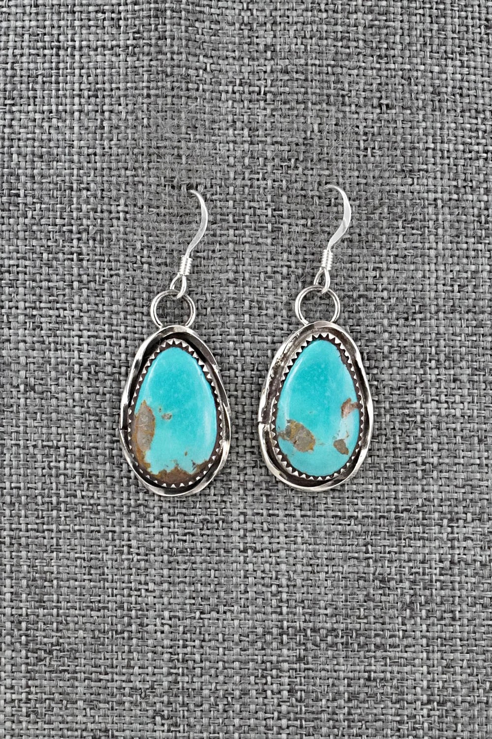 Turquoise & Sterling Silver Earrings - Ernest Hawthorne