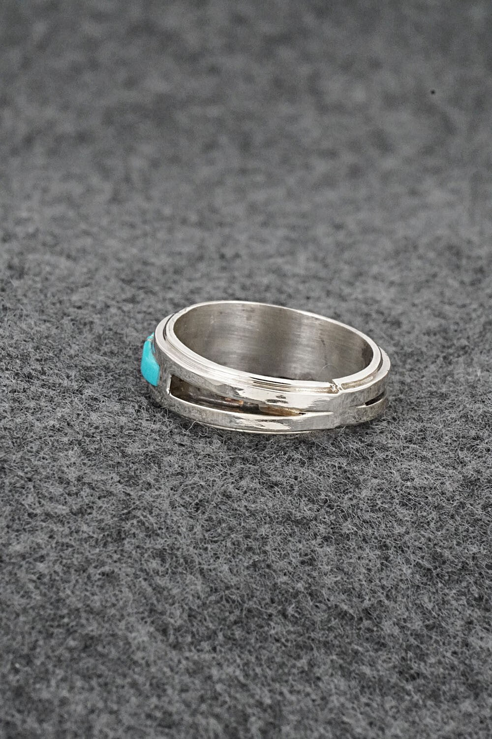 Turquoise & Sterling Silver Ring - Wilbert Muskett Jr. - Size 7.5
