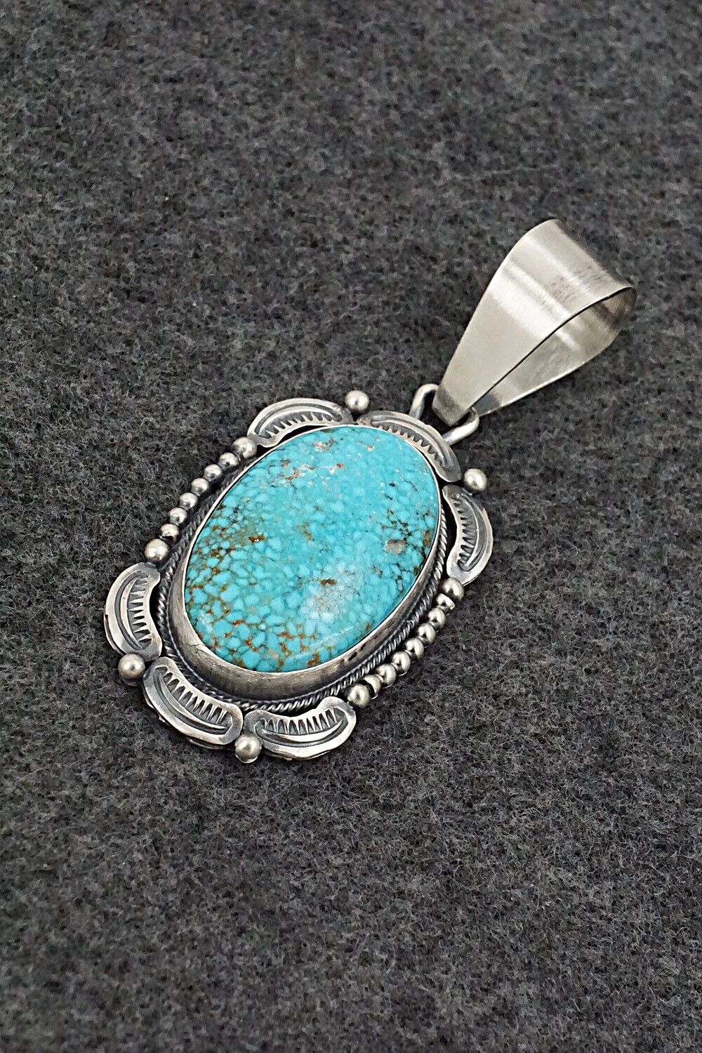 Turquoise & Sterling Silver Pendant - Daniel Benally