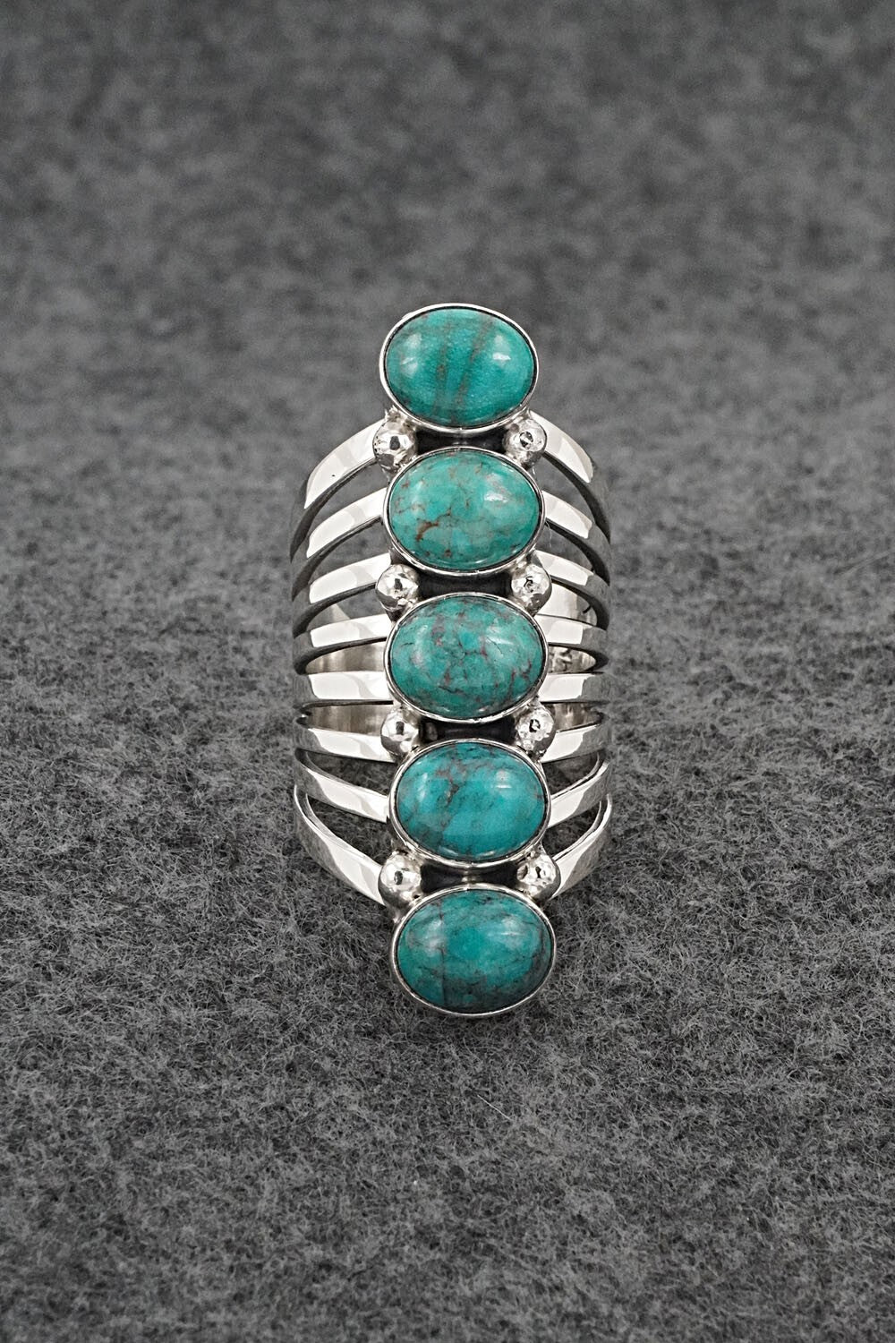 Turquoise & Sterling Silver Ring - Thomas Yazzie - Size 9
