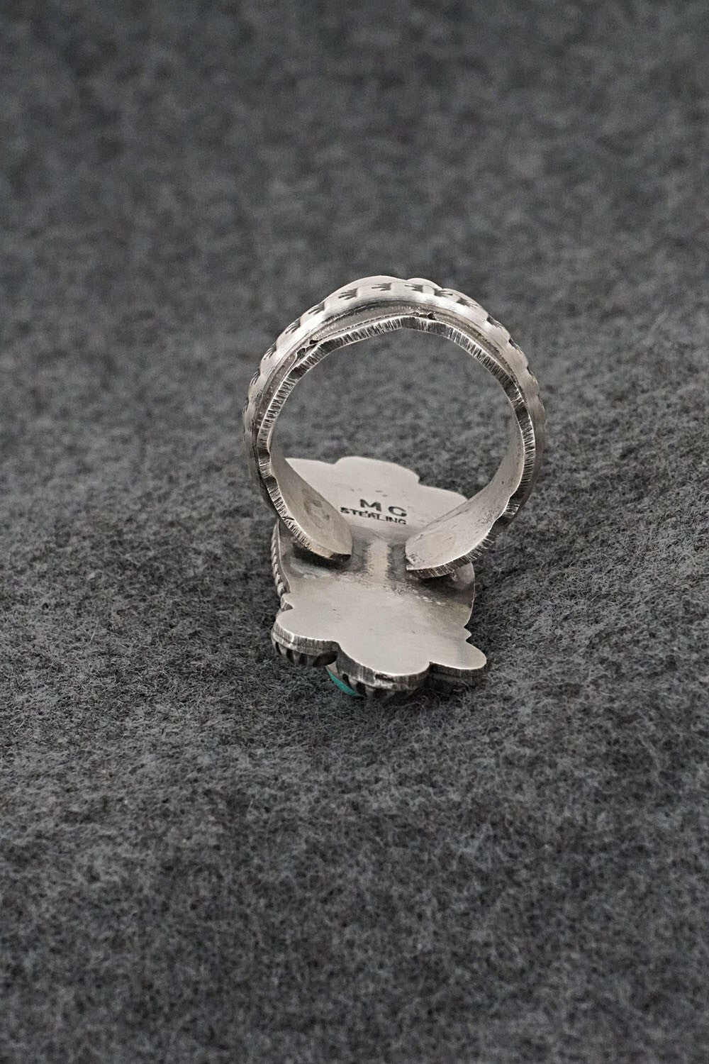 Turquoise & Sterling Silver Ring - Michael Calladitto - Size 8.5
