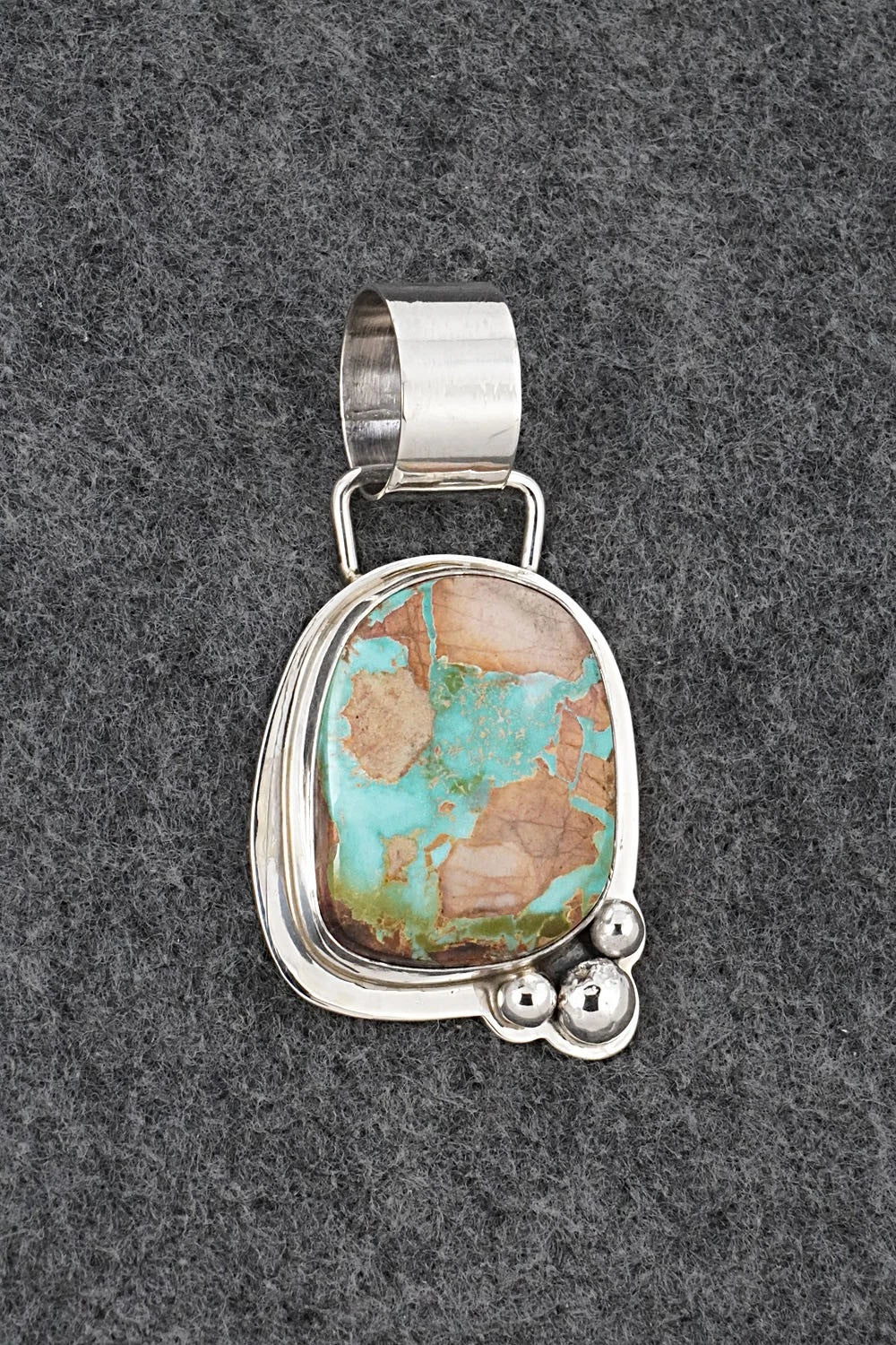 Turquoise & Sterling Silver Pendant - Joelias Draper