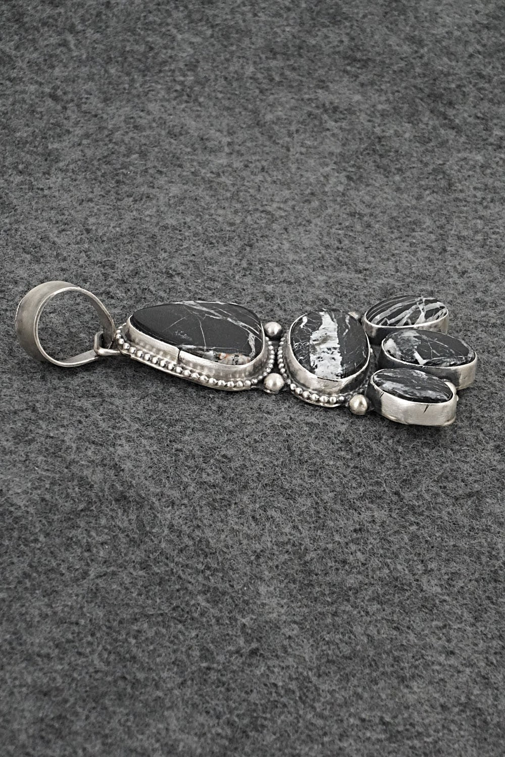 White Buffalo & Sterling Silver Pendant - Bobby Johnson