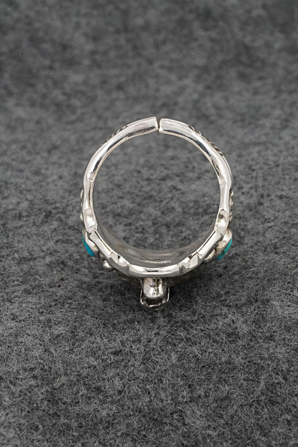 Turquoise & Sterling Silver Ring - Melvin Jones - Size 12