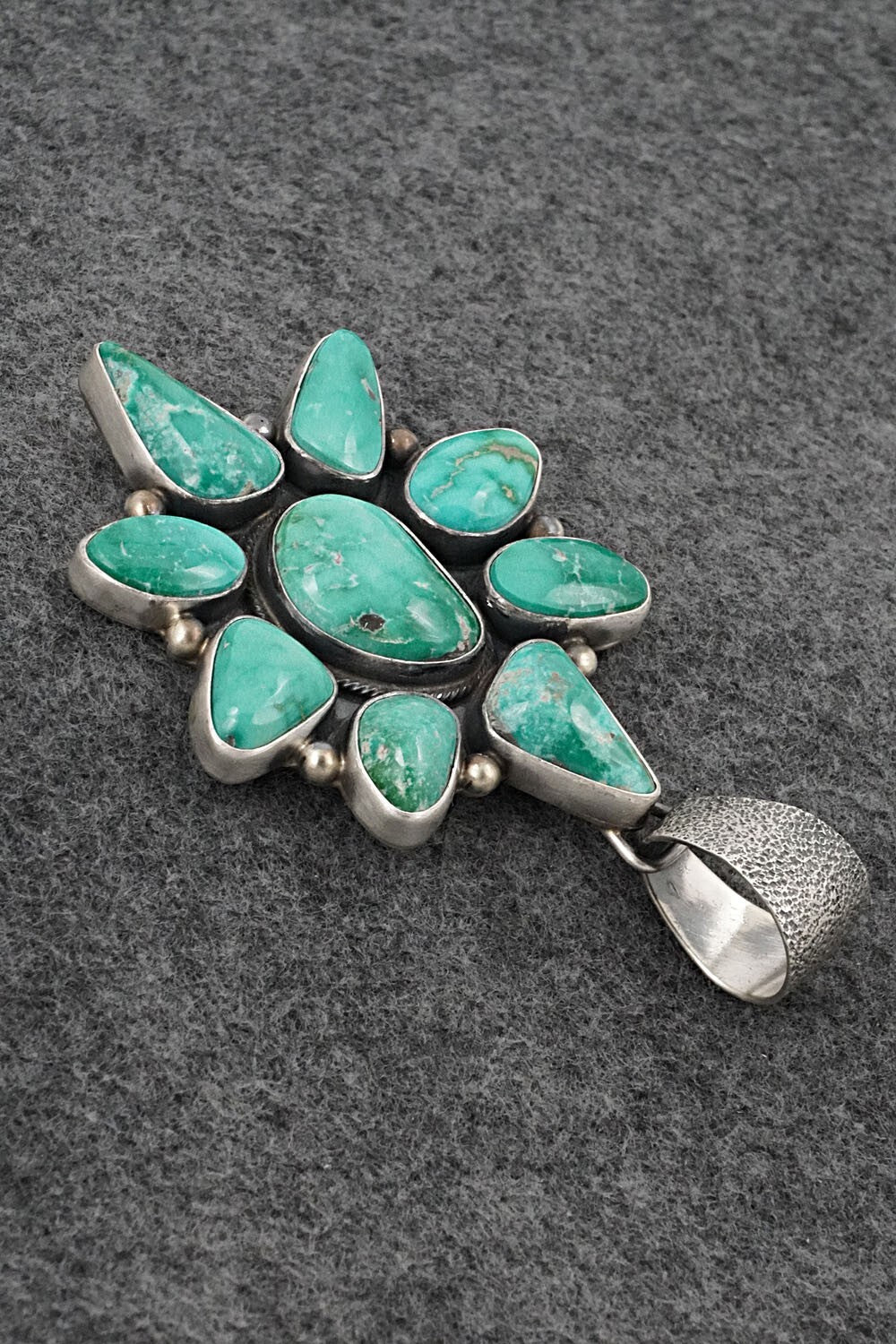 Turquoise & Sterling Silver Pendant - Kathleen Livingston