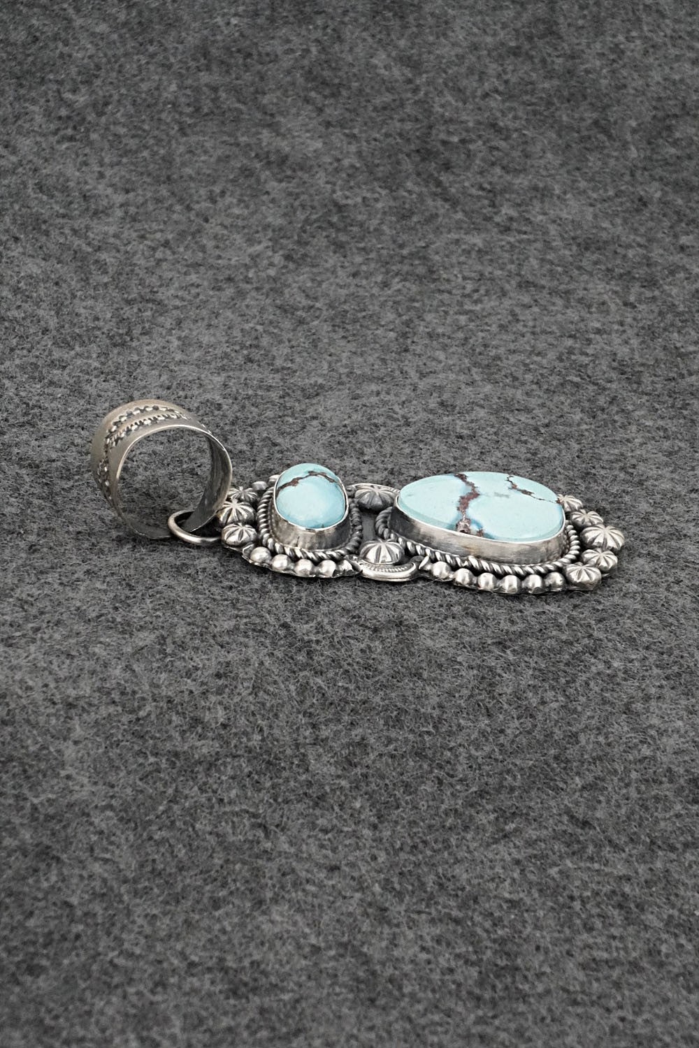 Turquoise & Sterling Silver Pendant - Jeff James Jr.