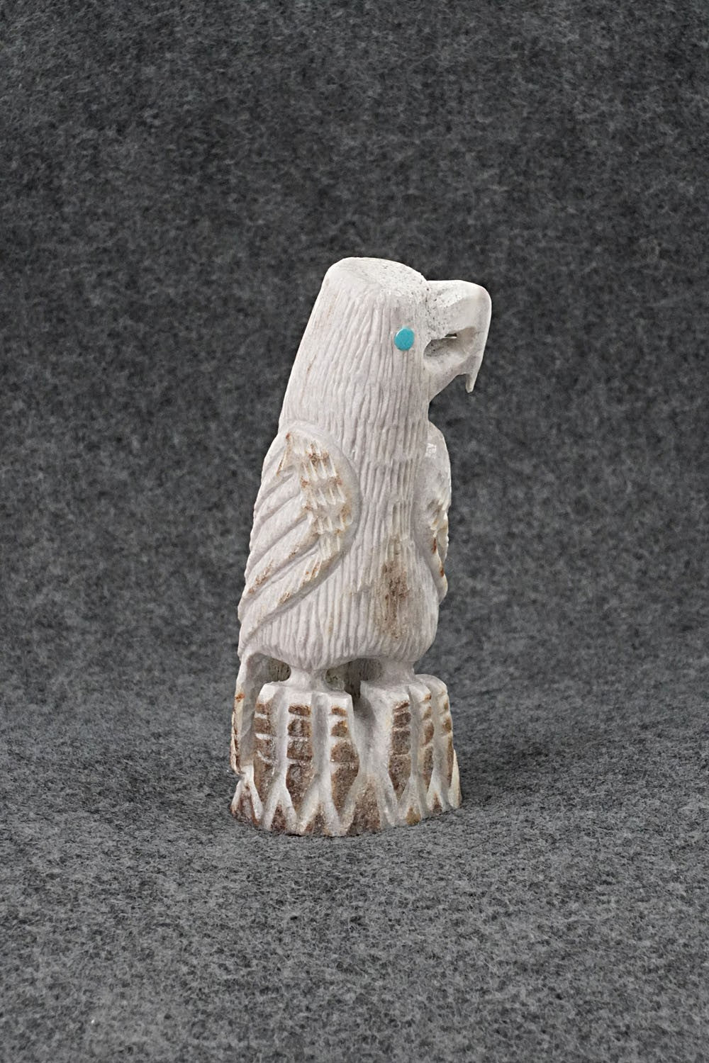 Eagle Zuni Fetish Carving - Garrick Weeka