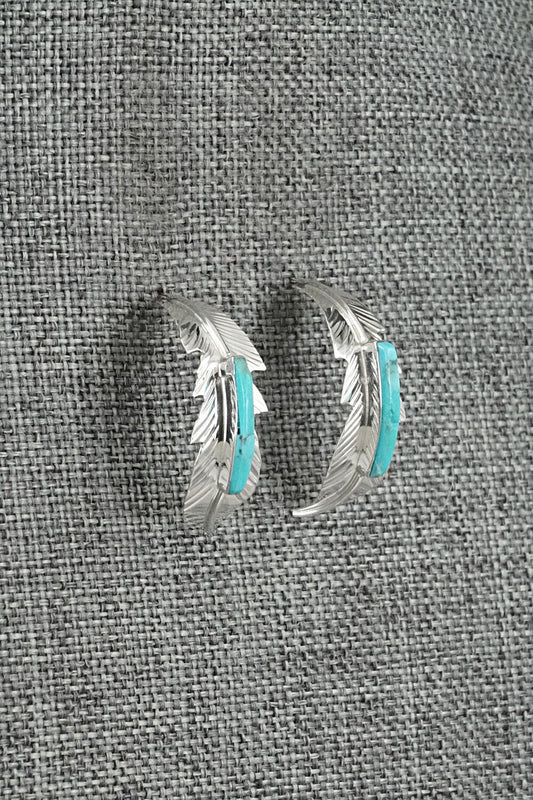 Turquoise & Sterling Silver Earrings - Alan Barney