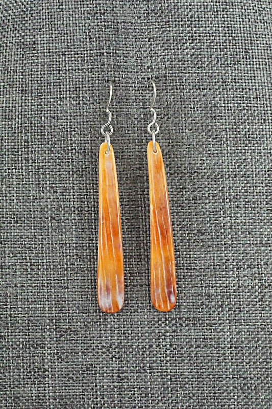 Spiny Oyster & Sterling Silver Earrings - Jesus Espino