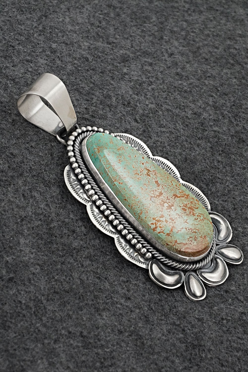 Turquoise & Sterling Silver Pendant - Paul Livingston