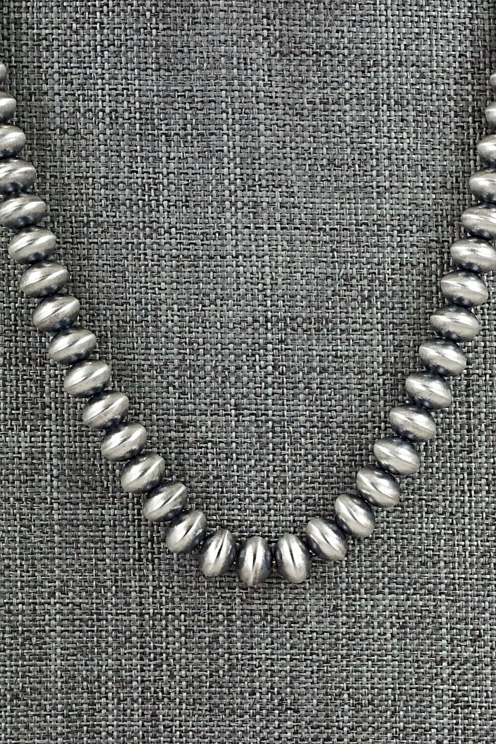 Sterling Silver Navajo Pearl Necklace 24" - Bryannen Halwood